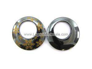 Hematite Dount 31mm Pendant inner diameter: 15mm